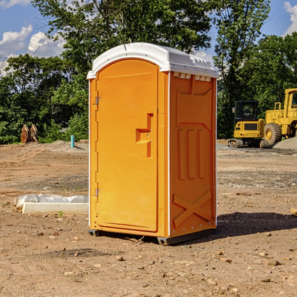 how often are the porta potties cleaned and serviced during a rental period in Shipman IL